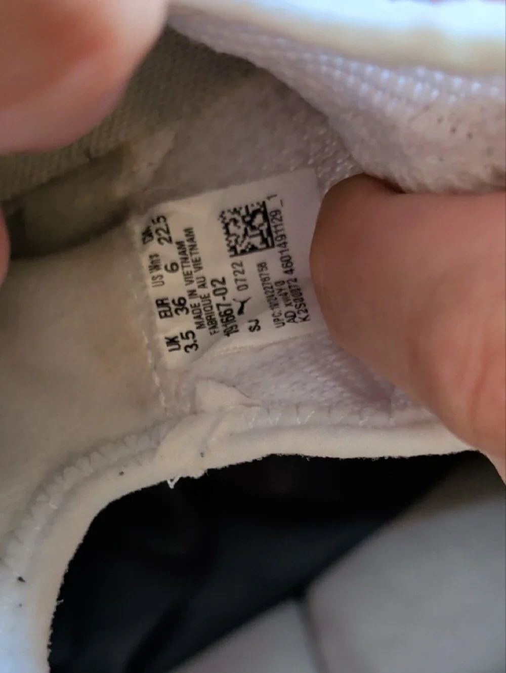 Puma Women's White Knit Strap Sneakers with Gold Accents